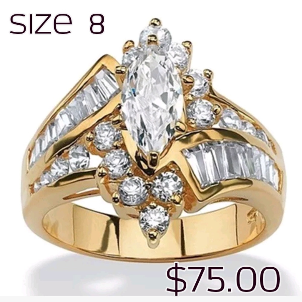 Stearling silver  white sapphire